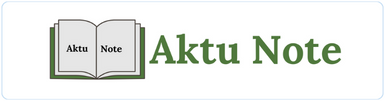 Aktu Notes